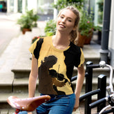 Music Note Delight All-Over Print Crop T-Shirt - Beyond T-shirts